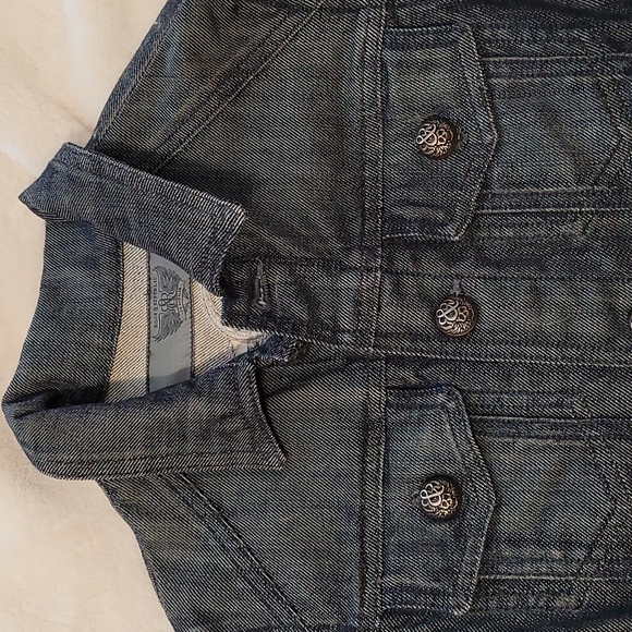 Skull Rock & Republic Denim Jacket Girl's Size 10 - Picture 8 of 9